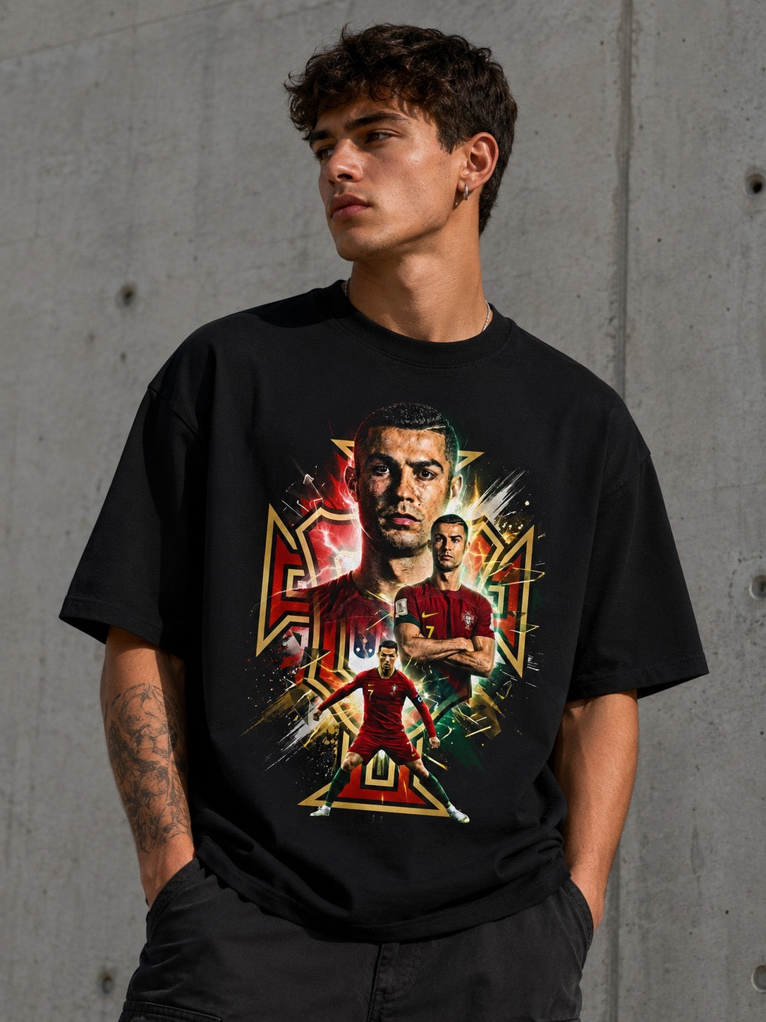 CR7 Portugal Legend Oversized Graphic T-Shirt